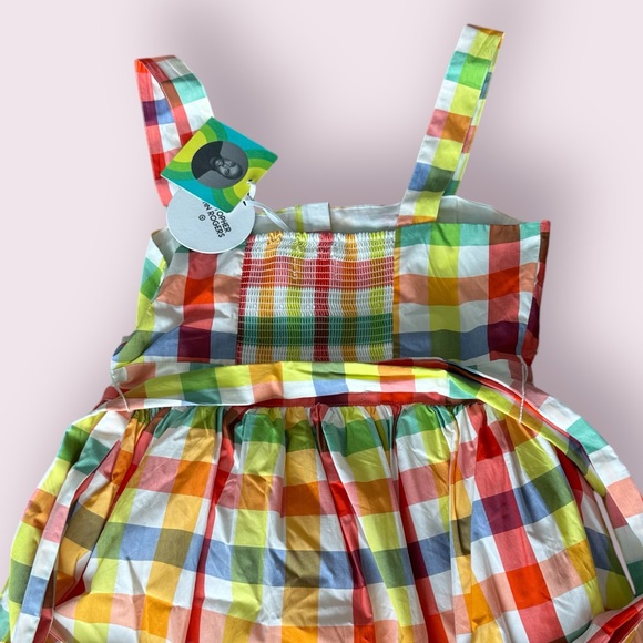 NWT Christopher John Rogers Target Bright Plaid Wide Strap Tie Waist Dress Sz 10 - Picture 9 of 14